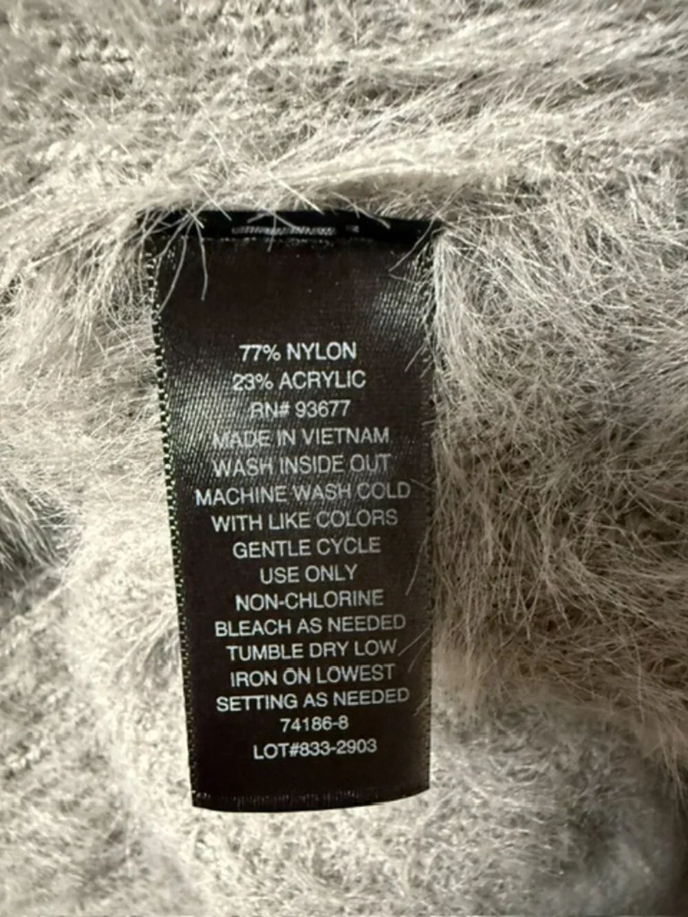 NWOT Worthington Gray Eyelash Knit Sweater XL